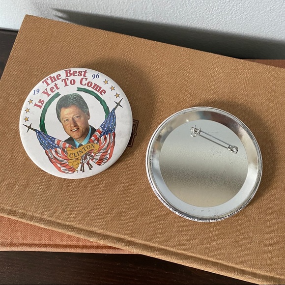 Bill Clinton 1996 Re Election Campaign Button Pin - Picture 2 of 5